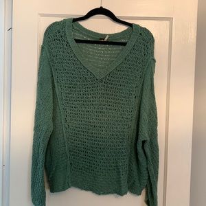 Green Free People Sweater